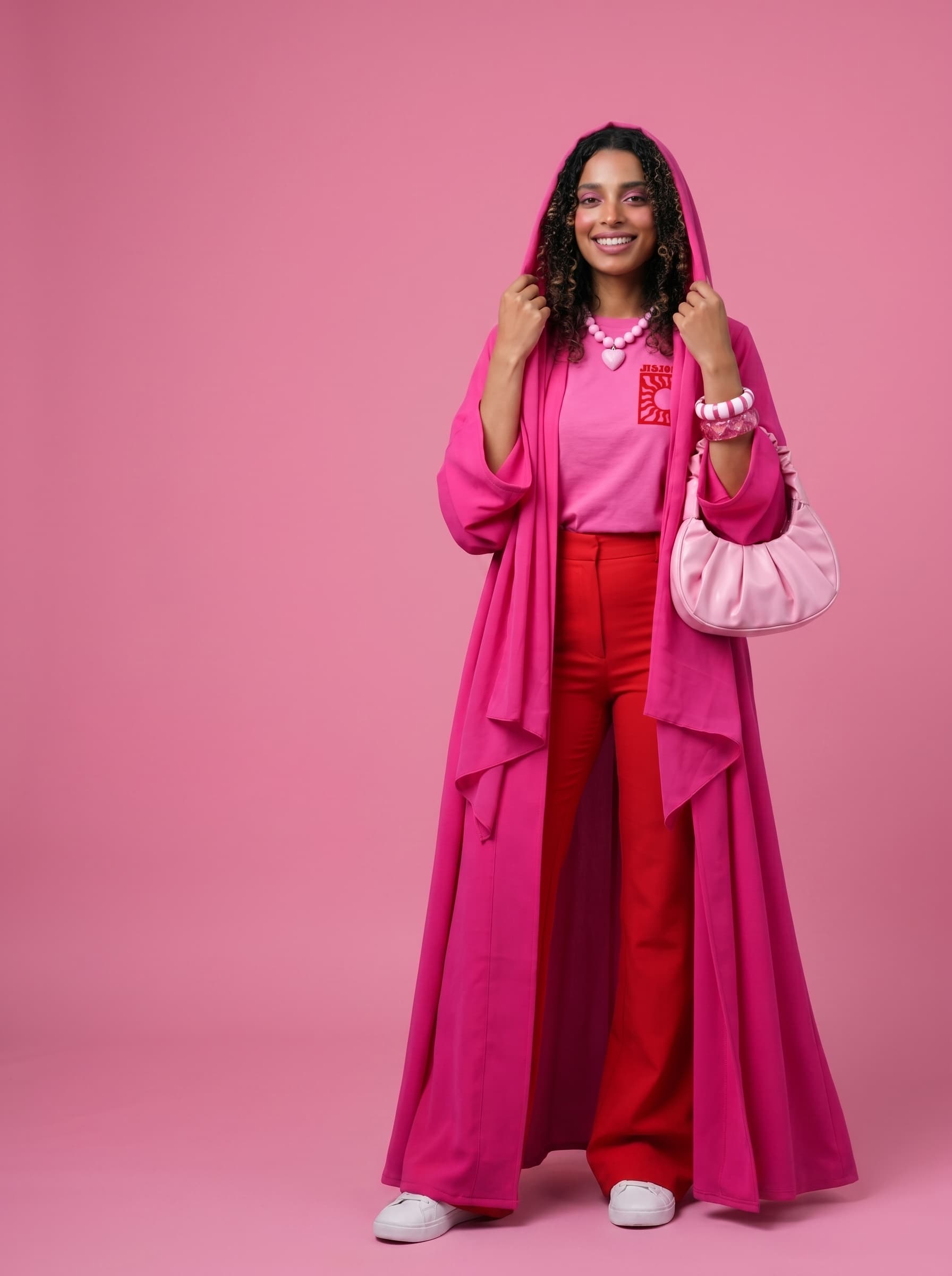 Pink look — clean background